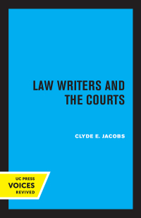 Cover image: Law Writers and the Courts 1st edition 9780520374775