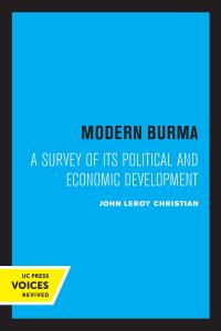 表紙画像: Modern Burma 1st edition