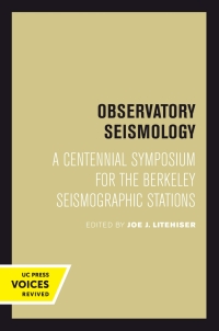 Cover image: Observatory Seismology 1st edition 9780520414938