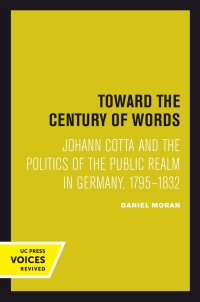 Cover image: Toward the Century of Words 1st edition 9780520302129