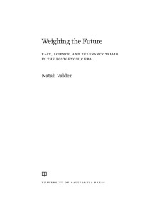 Cover image: Weighing the Future 1st edition 9780520380134