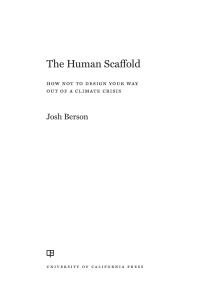 Cover image: The Human Scaffold 1st edition 9780520380486