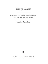 Cover image: Energy Islands 1st edition 9780520380615