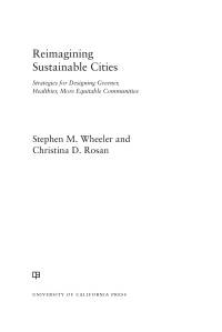 Imagen de portada: Reimagining Sustainable Cities 1st edition 9780520381216