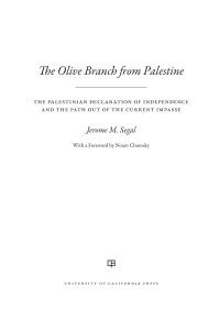 Cover image: The Olive Branch from Palestine 1st edition 9780520381308