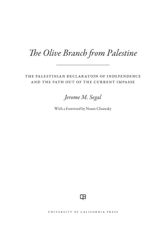 Cover image: The Olive Branch from Palestine 1st edition 9780520381308