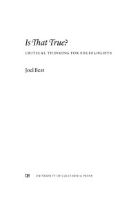 Imagen de portada: Is That True? 1st edition 9780520381391