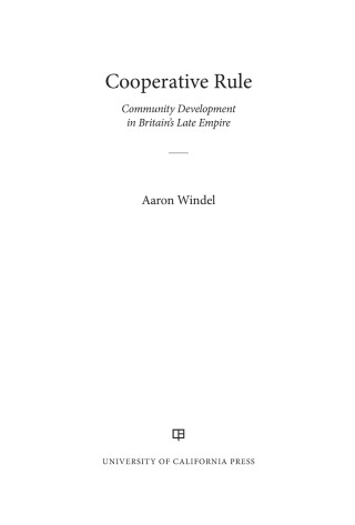 Cover image: Cooperative Rule 1st edition 9780520381889