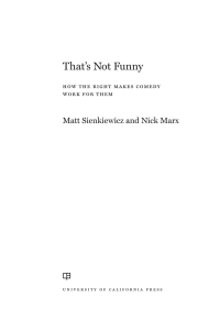 صورة الغلاف: That's Not Funny 1st edition 9780520402966