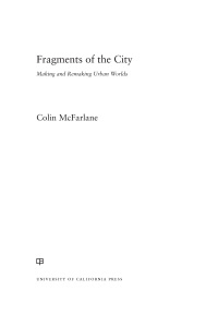 Cover image: Fragments of the City 1st edition 9780520382237