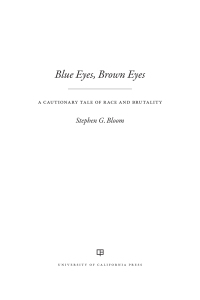 Cover image: Blue Eyes, Brown Eyes 1st edition 9780520382268