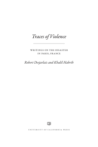 Cover image: Traces of Violence 1st edition 9780520382459