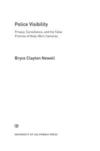 Titelbild: Police Visibility 1st edition 9780520382909