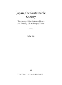 Titelbild: Japan, the Sustainable Society 1st edition 9780520383517
