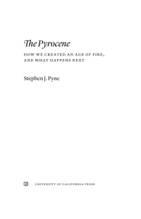 Imagen de portada: The Pyrocene 1st edition 9780520391635
