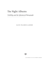 Cover image: The Night Albums 1st edition 9780520381544