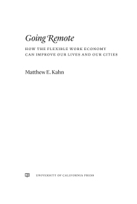 Cover image: Going Remote 1st edition 9780520384316