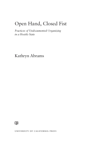 Cover image: Open Hand, Closed Fist 1st edition 9780520384415