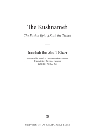 Cover image: The Kushnameh 1st edition 9780520385306
