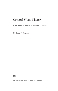 Imagen de portada: Critical Wage Theory 1st edition 9780520388017