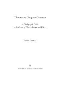 صورة الغلاف: Thesaurus Linguae Graecae 1st edition 9780520388192