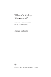 Imagen de portada: Where Is Abbas Kiarostami? 1st edition 9780520397187