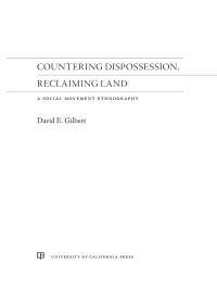 Cover image: Countering Dispossession, Reclaiming Land 1st edition 9780520397767