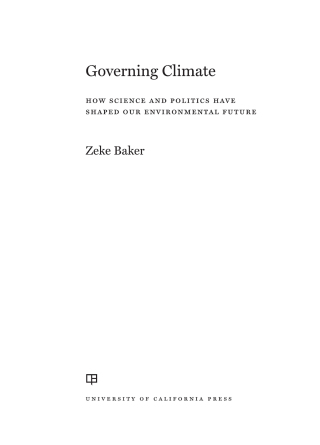 Cover image: Governing Climate 1st edition 9780520401303