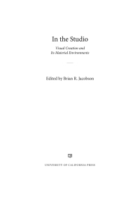 Cover image: In the Studio 1st edition 9780520297593