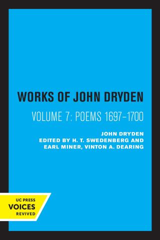 Cover image: The Works of John Dryden, Volume VII 1st edition 9780520021235
