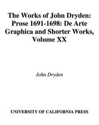 Cover image: The Works of John Dryden, Volume XX 1st edition 9780520021334