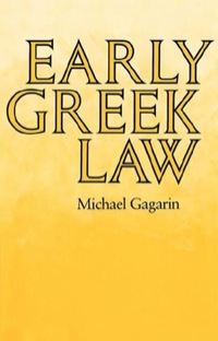 Imagen de portada: Early Greek Law 1st edition 9780520066021