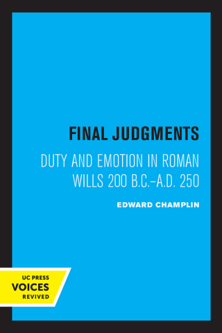 صورة الغلاف: Final Judgments 1st edition 9780520071032