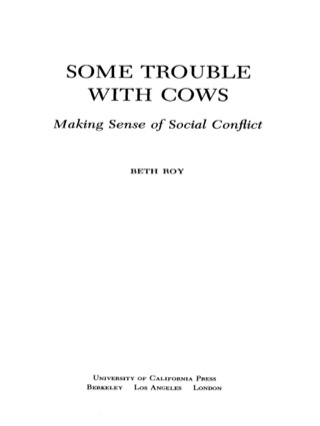 Cover image: Some Trouble with Cows 1st edition 9780520083417