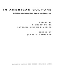 Imagen de portada: The Frontier in American Culture 1st edition 9780520088443