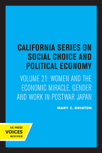 Imagen de portada: Women and the Economic Miracle 1st edition 9780520089204
