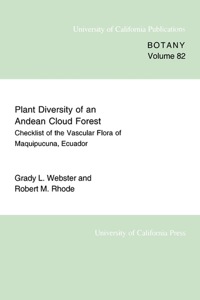 Cover image: Plant Diversity of an Andean Cloud Forest 1st edition 9780520098305