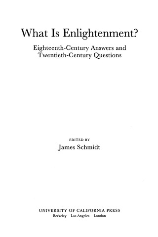 Cover image: What Is Enlightenment? 1st edition 9780520202252
