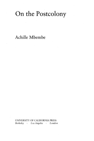 表紙画像: On the Postcolony 1st edition 9780520204355