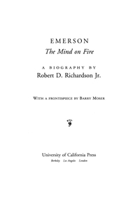 Cover image: Emerson 1st edition 9780520206892