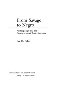 Cover image: From Savage to Negro 1st edition 9780520211674