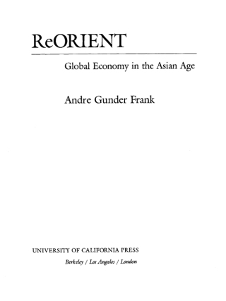 Imagen de portada: ReORIENT 1st edition 9780520214743