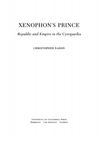 Imagen de portada: Xenophon's Prince 1st edition 9780520224049