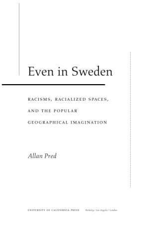 Cover image: Even in Sweden 1st edition 9780520224490