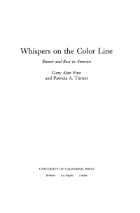 Cover image: Whispers on the Color Line 1st edition 9780520209886