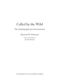 Imagen de portada: Called by the Wild 1st edition 9780520229785