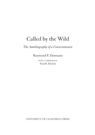 Imagen de portada: Called by the Wild 1st edition 9780520229785