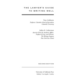 表紙画像: The Lawyer's Guide to Writing Well 2nd edition 9780520234734