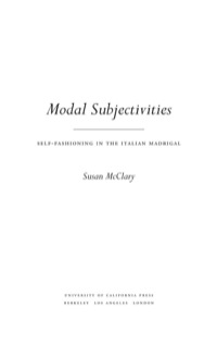 Cover image: Modal Subjectivities 1st edition 9780520314252