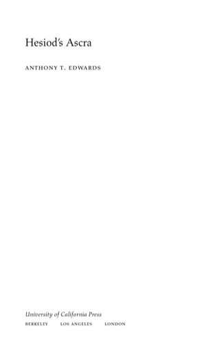 表紙画像: Hesiod's Ascra 1st edition 9780520236585
